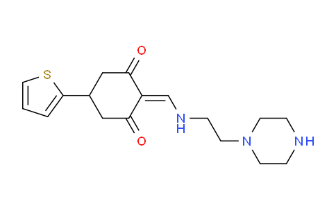 CAS No. 432519-44-3, 2-{[(2-piperazin-1-ylethyl)amino]methylene}-5-thien-2-ylcyclohexane-1,3-dione