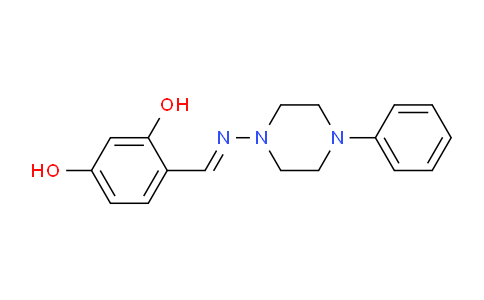 CAS No. 306953-58-2, 4-[[(4-Phenyl-1-piperazinyl)imino]methyl]-1,3-benzenediol
