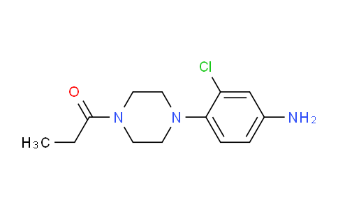 CAS No. 838613-75-5, 1-[4-(4-Amino-2-chlorophenyl)-1-piperazinyl]-1-propanone
