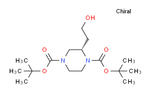 CAS No. 660862-48-6, di-tert-butyl (S)-2-(2-hydroxyethyl)piperazine-1,4-dicarboxylate