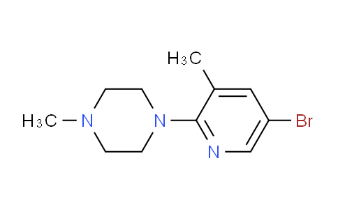 CAS No. 885267-44-7, 1-(5-bromo-3-methylpyridin-2-yl)-4-methylpiperazine