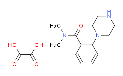 CAS No. 494782-69-3, N,N-dimethyl-2-(piperazin-1-yl)benzamide oxalate