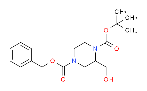 CAS No. 557056-07-2, 4-benzyl 1-(tert-butyl) 2-(hydroxymethyl)piperazine-1,4-dicarboxylate