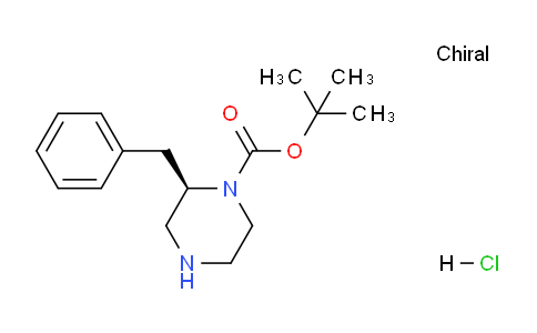 CAS No. 1217466-36-8, tert-butyl (R)-2-benzylpiperazine-1-carboxylate hydrochloride