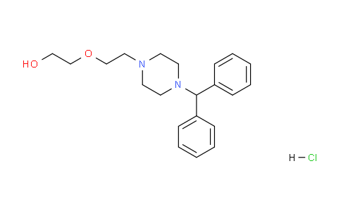 CAS No. 1263283-80-2, 2-(2-(4-benzhydrylpiperazin-1-yl)ethoxy)ethan-1-ol hydrochloride