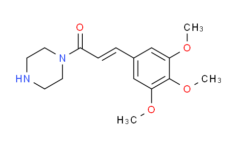 CAS No. 88053-13-8, (E)-1-(piperazin-1-yl)-3-(3,4,5-trimethoxyphenyl)prop-2-en-1-one