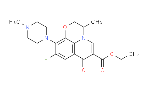 CAS No. 177472-30-9, ethyl 9-fluoro-3-methyl-10-(4-methylpiperazin-1-yl)-7-oxo-2,3-dihydro-7H-[1,4]oxazino[2,3,4-ij]quinoline-6-carboxylate