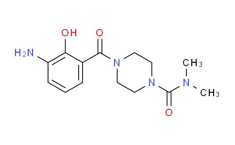 CAS No. 473734-19-9, 4-(3-amino-2-hydroxybenzoyl)-N,N-dimethylpiperazine-1-carboxamide