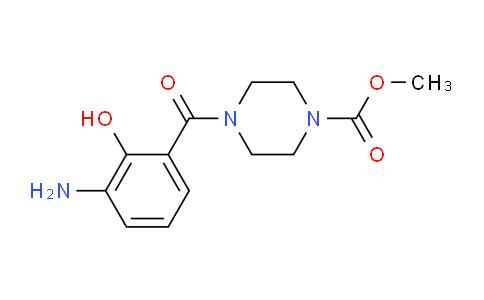 CAS No. 473734-26-8, methyl 4-(3-amino-2-hydroxybenzoyl)piperazine-1-carboxylate