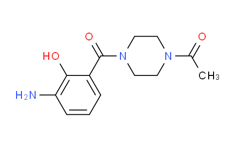 CAS No. 473734-29-1, 1-(4-(3-amino-2-hydroxybenzoyl)piperazin-1-yl)ethan-1-one