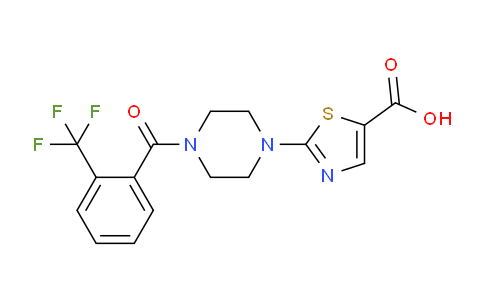 CAS No. 916888-64-7, 2-(4-(2-(trifluoromethyl)benzoyl)piperazin-1-yl)thiazole-5-carboxylic acid