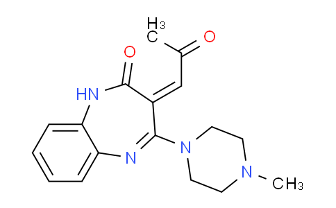 CAS No. 1017241-34-7, (Z)-4-(4-methylpiperazin-1-yl)-3-(2-oxopropylidene)-1,3-dihydro-2H-benzo[b][1,4]diazepin-2-one