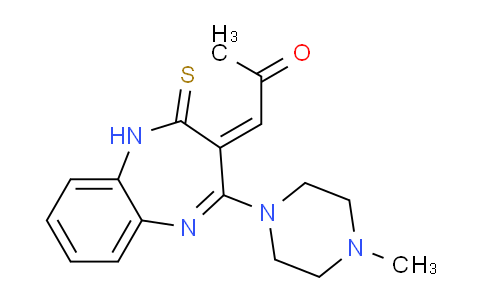 CAS No. 1017241-36-9, (Z)-1-(4-(4-methylpiperazin-1-yl)-2-thioxo-1,2-dihydro-3H-benzo[b][1,4]diazepin-3-ylidene)propan-2-one