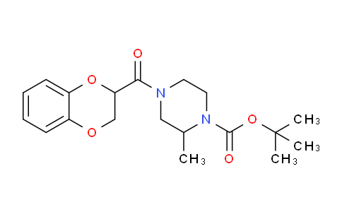 CAS No. 1353978-12-7, tert-butyl 4-(2,3-dihydrobenzo[b][1,4]dioxine-2-carbonyl)-2-methylpiperazine-1-carboxylate