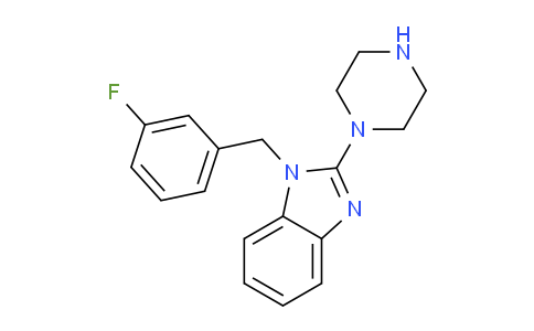 CAS No. 1420816-51-8, 1-(3-Fluorobenzyl)-2-(piperazin-1-yl)-1H-benzo[d]imidazole