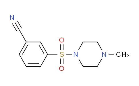 CAS No. 1016672-98-2, 3-((4-methylpiperazin-1-yl)sulfonyl)benzonitrile