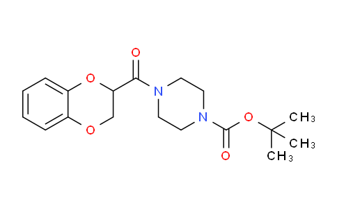 CAS No. 1076199-22-8, tert-butyl 4-(2,3-dihydrobenzo[b][1,4]dioxine-2-carbonyl)piperazine-1-carboxylate