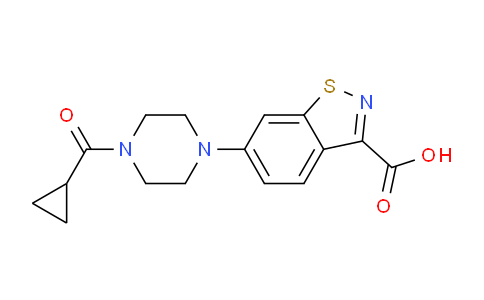 CAS No. 1206594-50-4, 6-(4-(cyclopropanecarbonyl)piperazin-1-yl)benzo[d]isothiazole-3-carboxylic acid