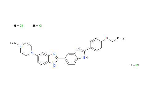 CAS No. 875756-97-1, 2'-(4-ethoxyphenyl)-5-(4-methylpiperazin-1-yl)-1H,1'H-2,5'-bibenzo[d]imidazole trihydrochloride