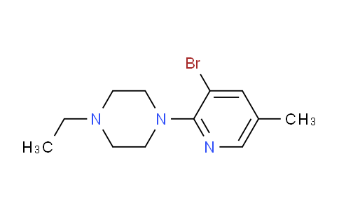 CAS No. 1187386-39-5, 1-(3-Bromo-5-methylpyridin-2-yl)-4-ethylpiperazine