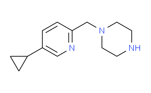 CAS No. 1211592-05-0, 1-((5-Cyclopropylpyridin-2-yl)methyl)piperazine
