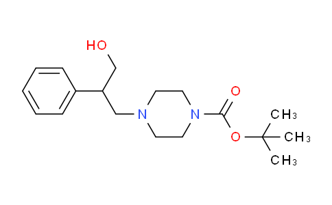 CAS No. 189298-13-3, tert-butyl 4-(3-hydroxy-2-phenylpropyl)piperazine-1-carboxylate