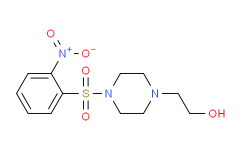 CAS No. 349090-59-1, 2-(4-((2-nitrophenyl)sulfonyl)piperazin-1-yl)ethan-1-ol