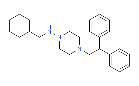 CAS No. 362011-45-8, N-(cyclohexylmethyl)-4-(2,2-diphenylethyl)piperazin-1-amine