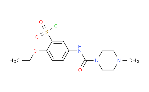 CAS No. 725234-38-8, 2-Ethoxy-5-[(4-methyl-piperazine-1-carbonyl)-amino]-benzenesulfonyl chloride