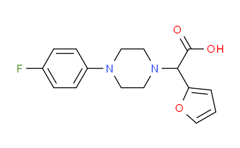 CAS No. 885276-80-2, 2-(4-(4-Fluorophenyl)piperazin-1-yl)-2-(furan-2-yl)acetic acid