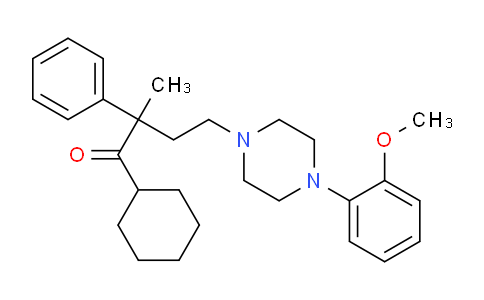 CAS No. 228418-79-9, 1-cyclohexyl-4-(4-(2-methoxyphenyl)piperazin-1-yl)-2-methyl-2-phenylbutan-1-one
