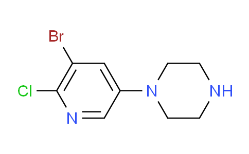 CAS No. 412347-55-8, 1-(5-bromo-6-chloropyridin-3-yl)piperazine