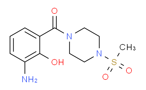CAS No. 473734-22-4, (3-amino-2-hydroxyphenyl)(4-(methylsulfonyl)piperazin-1-yl)methanone