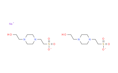 CAS No. 103404-87-1, 4-(2-Hydroxyethyl)piperazine-1-ethanesulfonic acid hemisodium salt