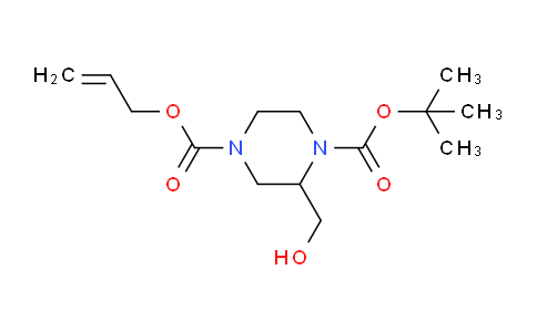CAS No. 1263282-80-9, 4-allyl 1-(tert-butyl) 2-(hydroxymethyl)piperazine-1,4-dicarboxylate
