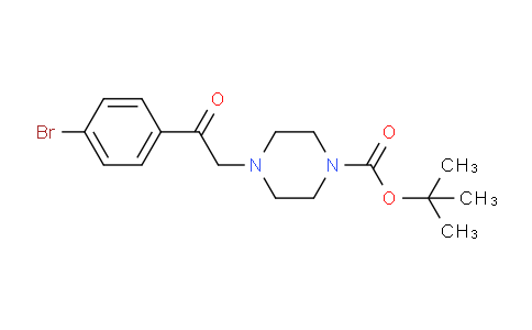 CAS No. 1291487-19-8, tert-Butyl 4-(2-(4-bromophenyl)-2-oxoethyl)piperazine-1-carboxylate