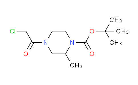 CAS No. 1353947-81-5, tert-Butyl 4-(2-chloroacetyl)-2-methylpiperazine-1-carboxylate