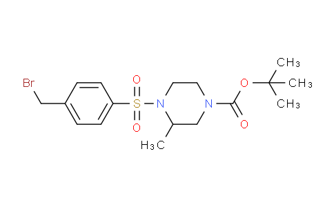 CAS No. 1417793-76-0, tert-butyl 4-((4-(bromomethyl)phenyl)sulfonyl)-3-methylpiperazine-1-carboxylate