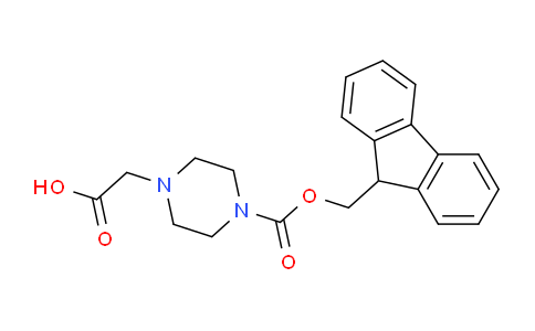 CAS No. 180576-05-0, 2-(4-(((9H-Fluoren-9-yl)methoxy)carbonyl)piperazin-1-yl)acetic acid