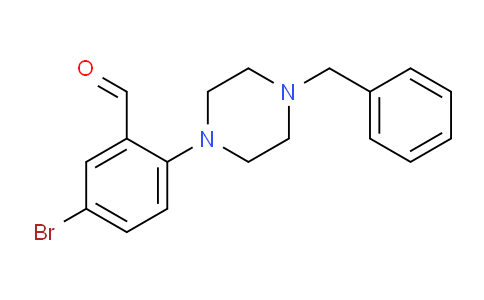 CAS No. 883512-03-6, 2-(4-Benzyl-1-piperazino)-5-bromo-benzaldehyde