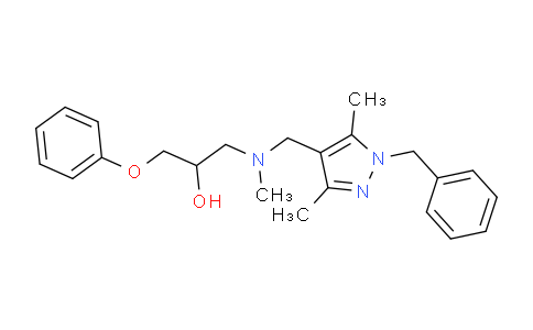 CAS No. 1227743-61-4, 1-(((1-benzyl-3,5-dimethyl-1H-pyrazol-4-yl)methyl)(methyl)amino)-3-phenoxypropan-2-ol
