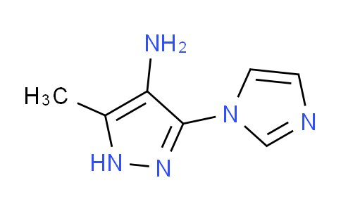 CAS No. 1239479-70-9, 3-(1H-Imidazol-1-yl)-5-methyl-1H-pyrazol-4-amine