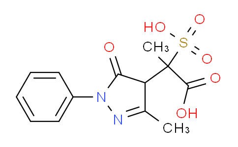 CAS No. 1357477-99-6, 2-(3-methyl-5-oxo-1-phenyl-4,5-dihydro-1H-pyrazol-4-yl)-2-sulfopropanoic acid