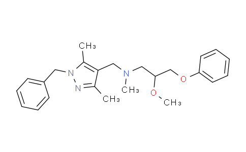 CAS No. 1280194-04-8, N-((1-benzyl-3,5-dimethyl-1H-pyrazol-4-yl)methyl)-2-methoxy-N-methyl-3-phenoxypropan-1-amine