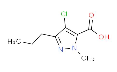 CAS No. 128537-49-5, 4-chloro-1-methyl-3-propyl-1H-pyrazole-5-carboxylic acid