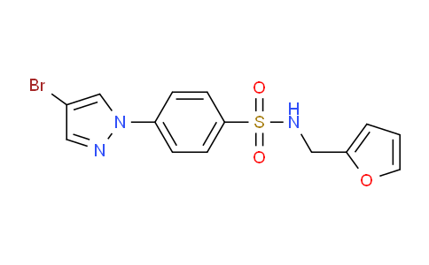 CAS No. 1199773-46-0, 4-(4-Bromo-1H-pyrazol-1-yl)-N-(furan-2-ylmethyl)benzenesulfonamide