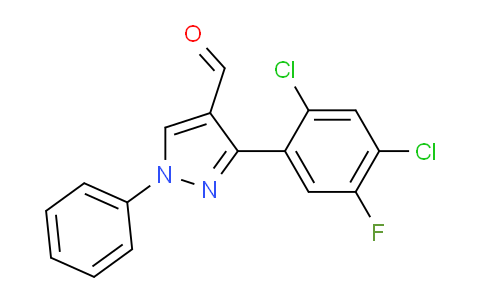 CAS No. 618098-87-6, 3-(2,4-dichloro-5-fluorophenyl)-1-phenyl-1H-pyrazole-4-carbaldehyde