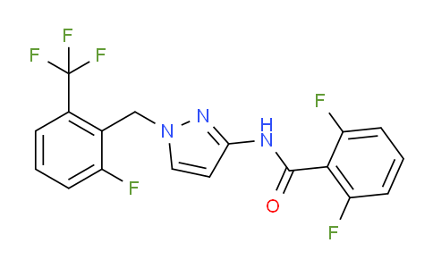 CAS No. 1253186-49-0, 2,6-difluoro-N-(1-(2-fluoro-6-(trifluoromethyl)benzyl)-1H-pyrazol-3-yl)benzamide