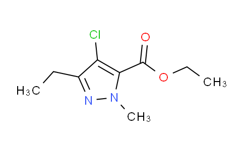 CAS No. 124800-34-6, ethyl 4-chloro-3-ethyl-1-methyl-1H-pyrazole-5-carboxylate