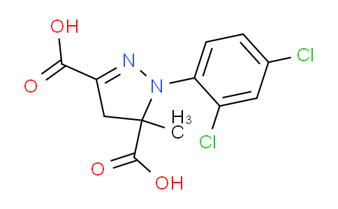 CAS No. 135591-00-3, 1-(2,4-dichlorophenyl)-5-methyl-4,5-dihydro-1H-pyrazole-3,5-dicarboxylic acid
